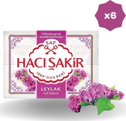 Hacışakir Leylak Kokulu Banyo Sabunu 600 Gr - (6 Adet)