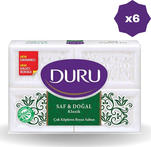 Sabun Klasik Saf&Doğal 4X200 Gr - (6 Adet)