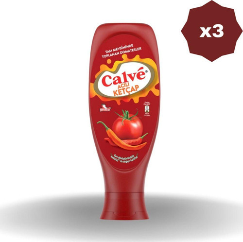 Acılı Ketçap 600 Gr - (3 Adet)