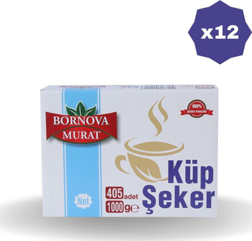 Bornava Murat Küp Şeker 405'Li 1 Kg X 12 Adet