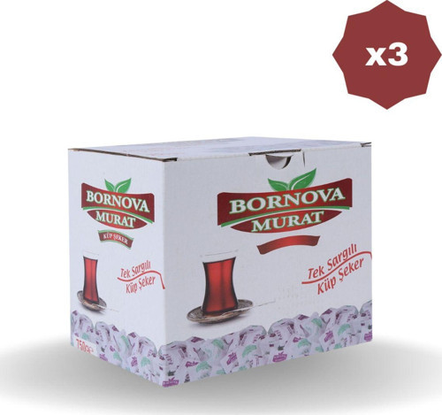 Tek Sargı Küp Şeker 750 Gr X 3 Adet