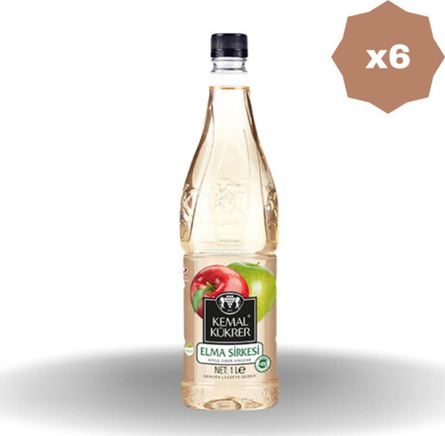Elma Sirkesi Pet Şişe 1000 Ml - (6 Adet)