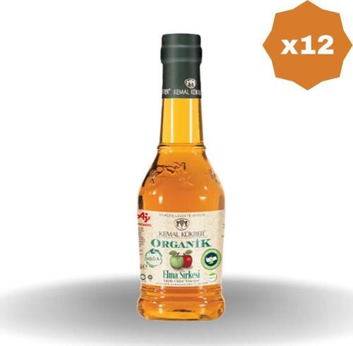 Organik Elma Sirkesi 500 Ml Cam - (12 Adet)