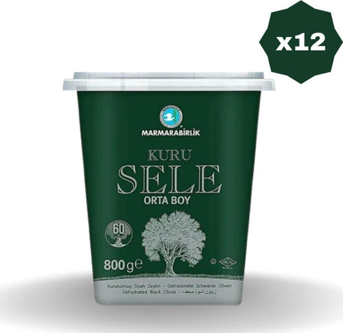 Zeytin 381-410 Lüks Kuru Sele Pet 800 Gr- (12 Adet)