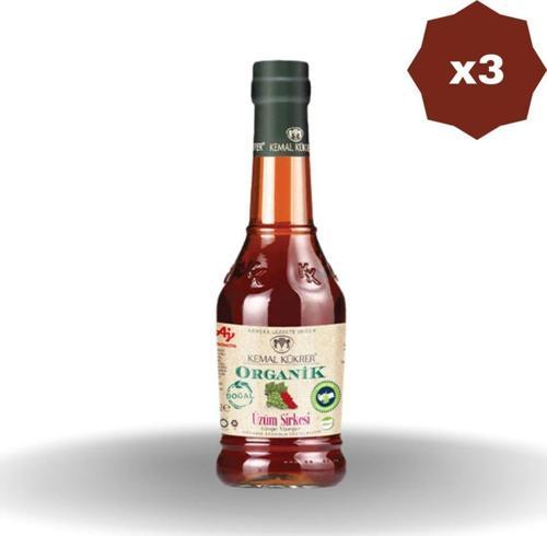 Organik Üzüm Sirkesi 500 Ml Cam - (3 Adet)