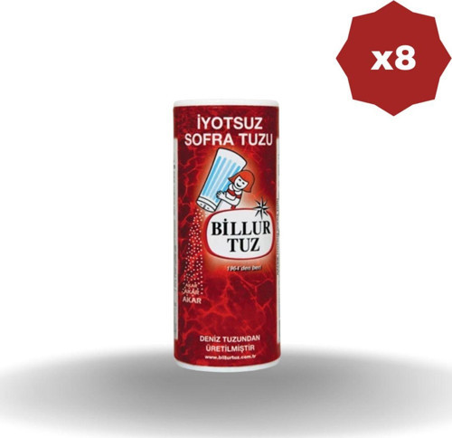 Billur İyotsuz Tuz 250 Gr - (8 Adet)