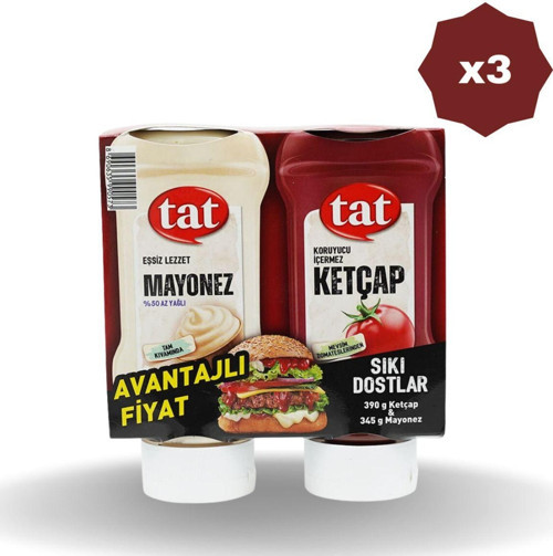 Sıkı Dostlar(390 Gr Ketçap - 345 Gr Mayonez) - (3 Adet)