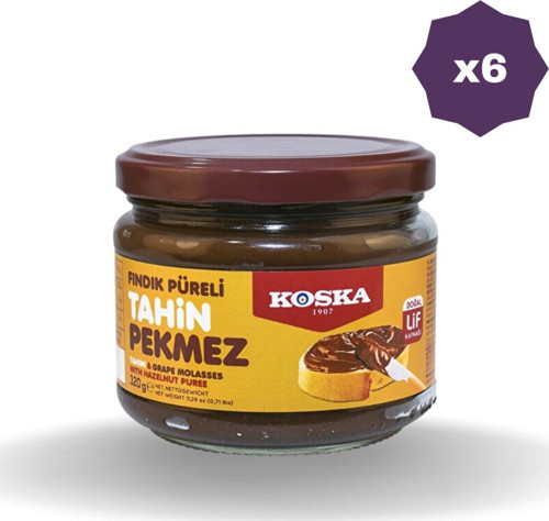 Fındık Püresi Tahin Pekmez 320 Gr - (6 Adet)