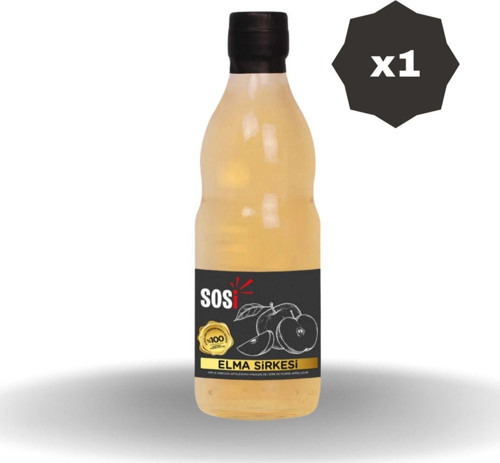 %100 Elma Sirkesi 500 Ml Cam - (1 Adet)