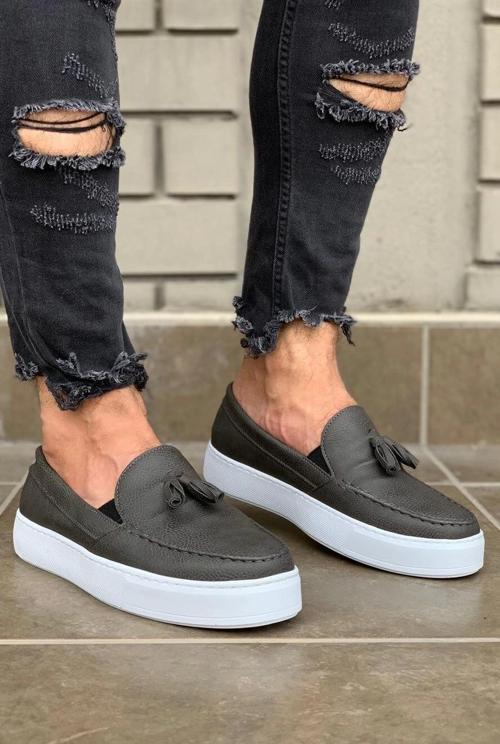 Günlük Spor Klasik Gri Erkek Ayakkabısı