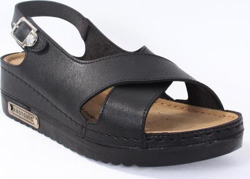 DZA37-3031 Siyah Günlük Ortopedik Kadın Sandalet