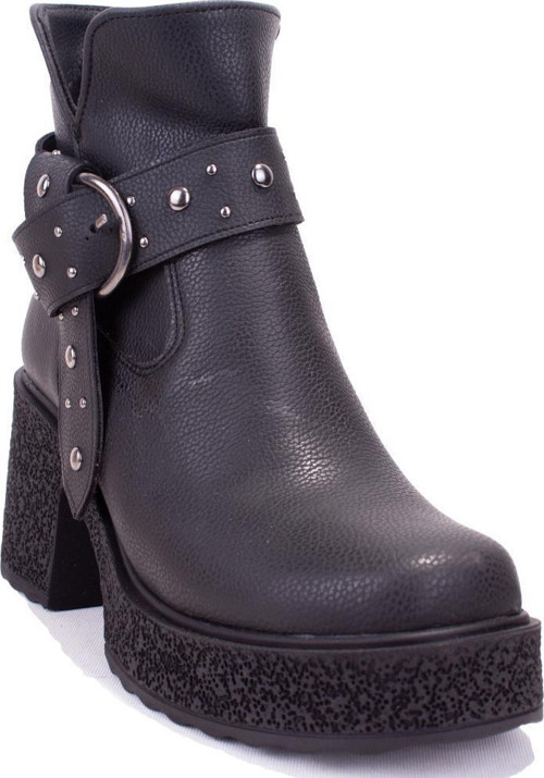 DZA07-8962278 Siyah Günlük Platform Topuklu Kadın Bot