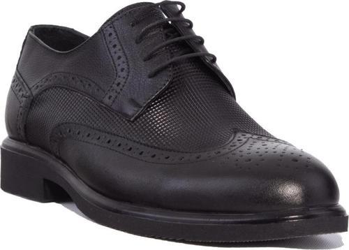 DMA08-861 Siyah Ortopedik Günlük Erkek Deri Ayakkabı