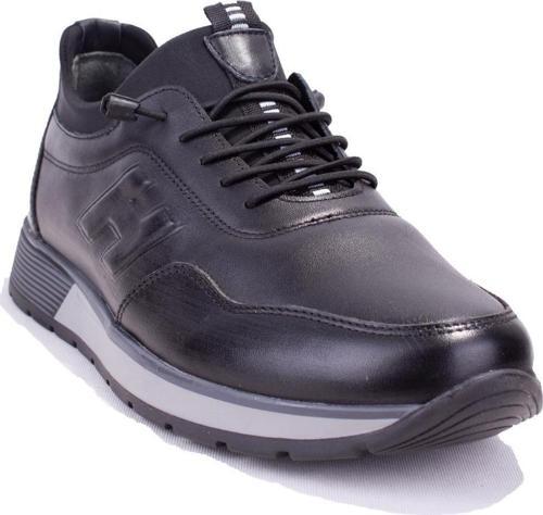 DMA08-1041 Siyah Ortopedik Günlük Erkek Deri Ayakkabı