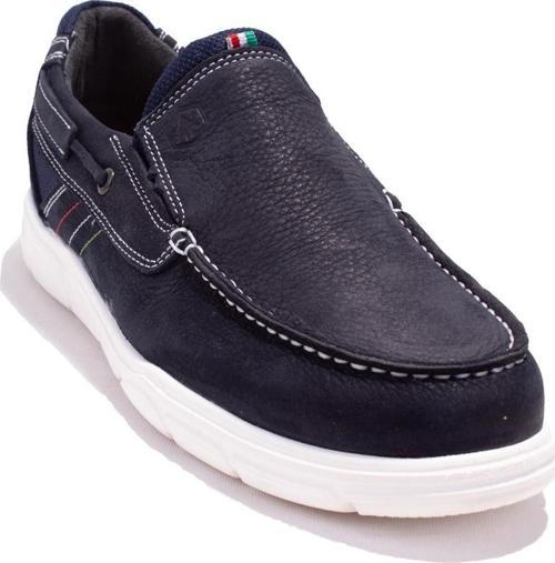 10224105 Snap Lacivert Ortopedik Günlük Erkek Deri Ayakkabı