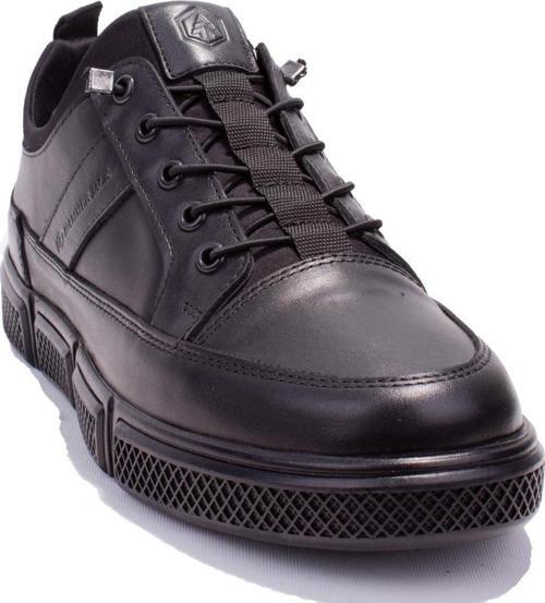 10223650 Siyah Ortopedik Günlük Erkek Deri Ayakkabı