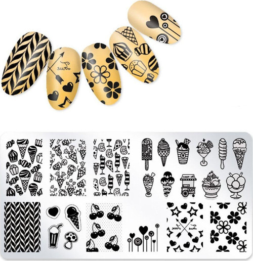 Nail Art Stampa Plakası Stamper Desen Baskı Paleti