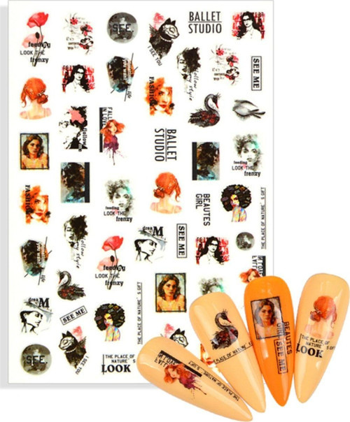 Nail Art Tırnak Süsleme Sticker, Tırnak Dövmesi, Tırnak Tattoo