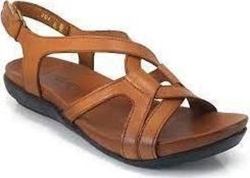 206Y KADIN DÜZ TABAN DERİ ORTOPEDİK SANDALET