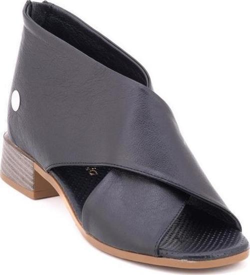 D24YS-1435 KISA TOPUK BİLEK BOY DERİ KADIN SANDALET