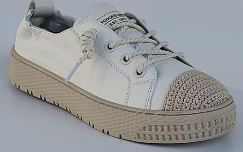 21Y383 DÜZ TABAN BÜZGÜLÜ DERİ KADIN SNEAKERS AYAKKABI