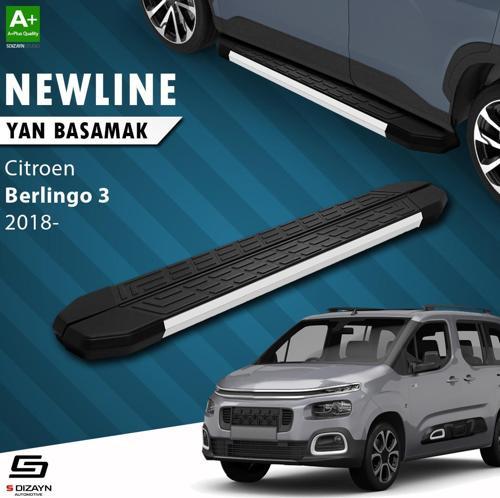 S-Dizayn Citroen Berlingo 3 Uzun Şase NewLine Aluminyum Yan Basamak 213 Cm 2018 Üzeri A+ Kalite