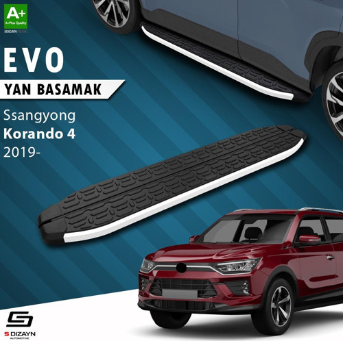 S-Dizayn Ssangyong Korando Evo Aluminyum Yan Basamak 183 Cm 2019 Üzeri A+ Kalite