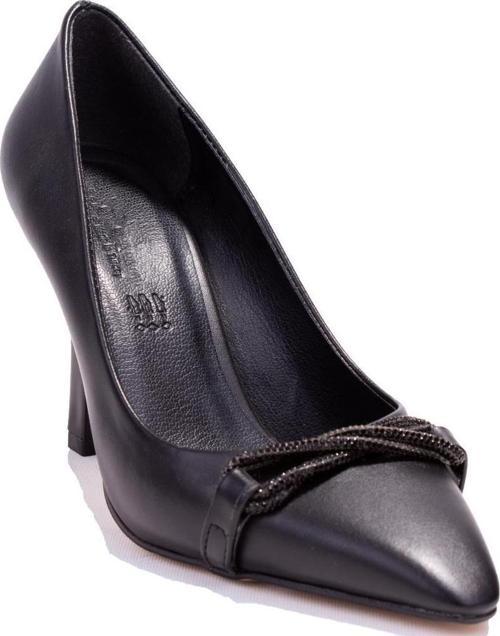 DZA07-388462 Siyah Abiye Topuklu Kadın Ayakkabı