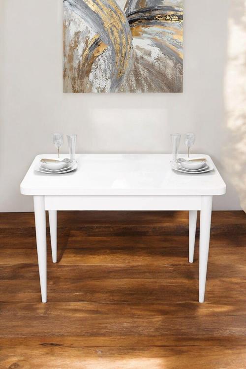 70X110 Beyaz Mdf Masa Sabit Mutfak Masası