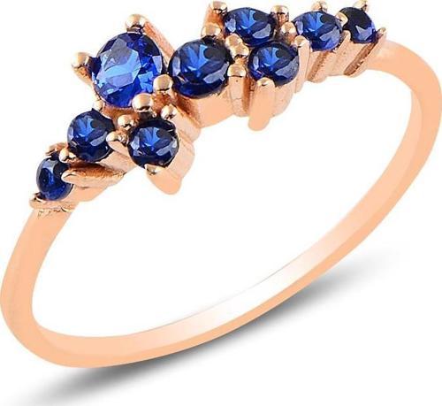 Gümüş rose safir  taşlı lady gümüş yüzük [barcode]