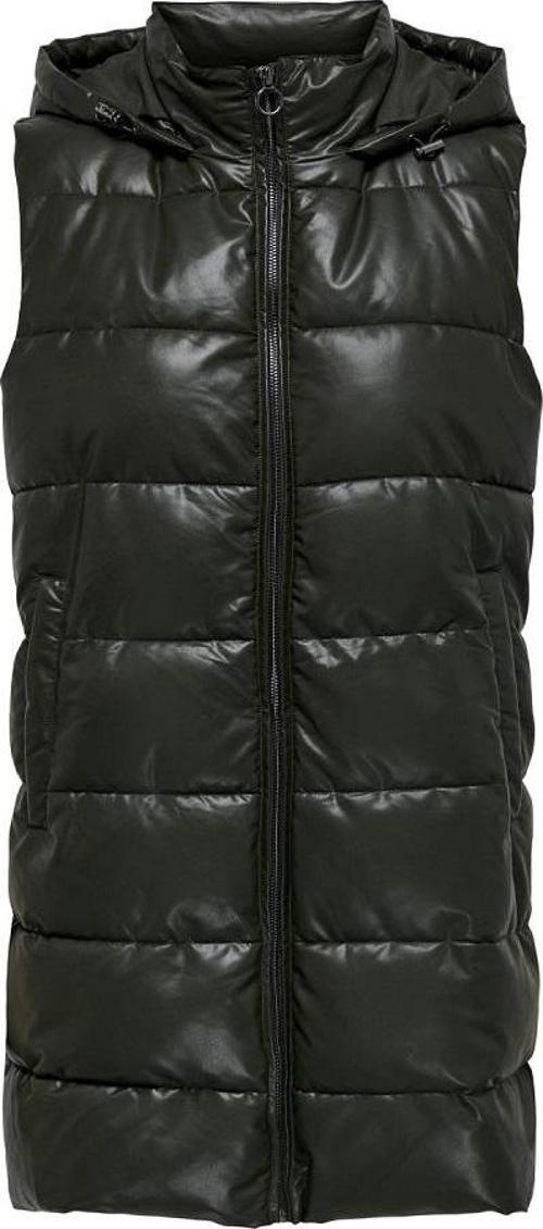 Onlnewanja Faux Leather Kadın Yelek