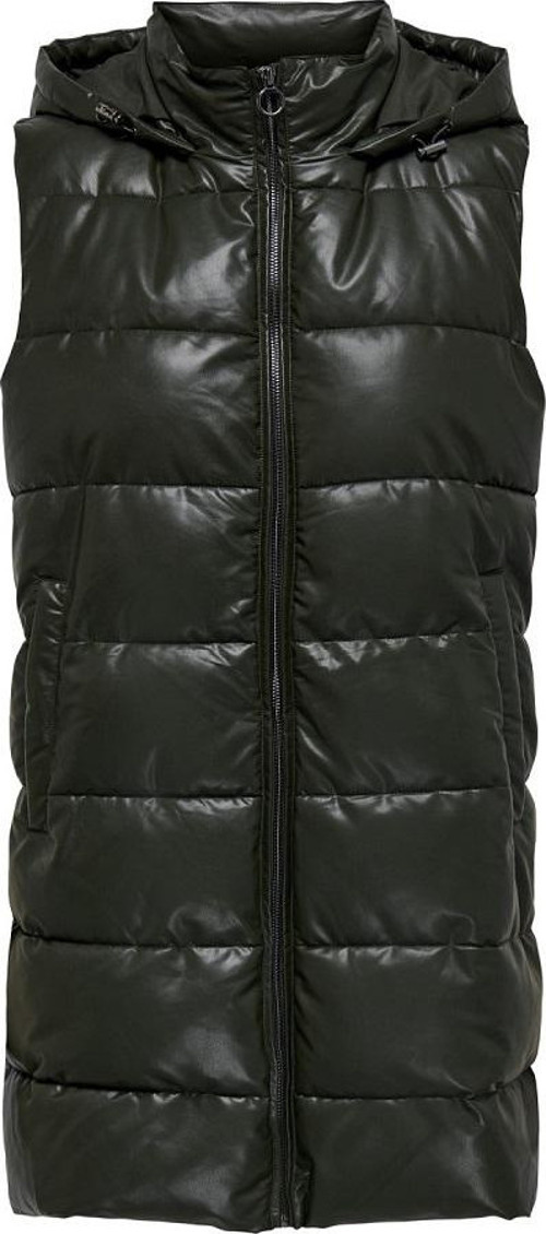 Onlnewanja Faux Leather Kadın Yelek