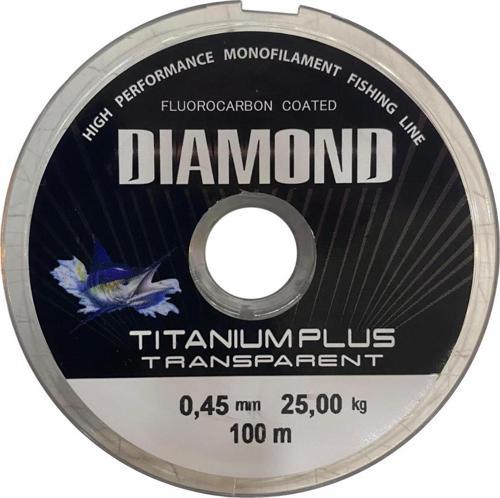 Diamond Titanium Plus 0.45 mm 100 mt Makara Misina - Renk: Füme 25 kg