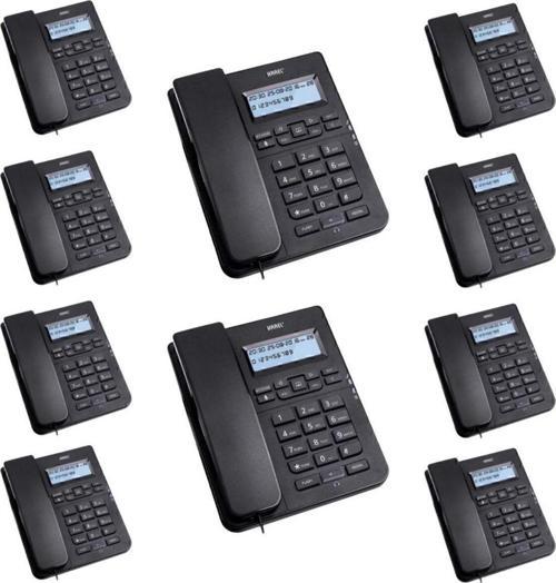 10 Adet Siyah Tm145 Masaüstü Ofis Telefon Seti