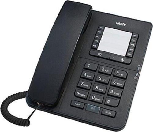 Tm142 Kablolu Handsfree Masaüstü Duvara Monte Edilebilir Sabit Telefon Siyah