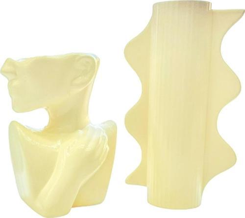 Soyut Yan Kadın ve Kelebek Vazo Saksı 2li Set