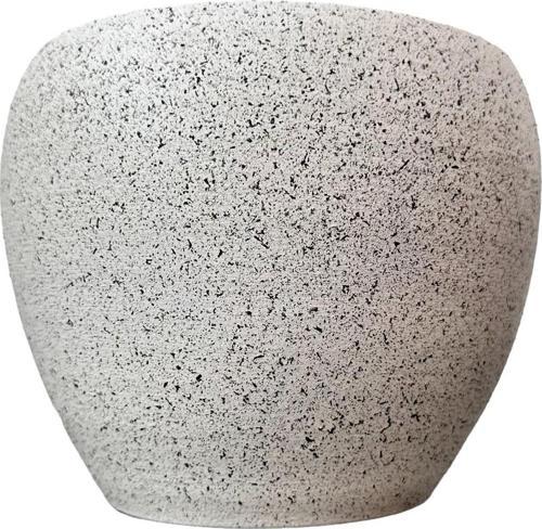 Beyaz Granit Toprak Saksı Saksılık Salon Çiçeklik - 15 CM