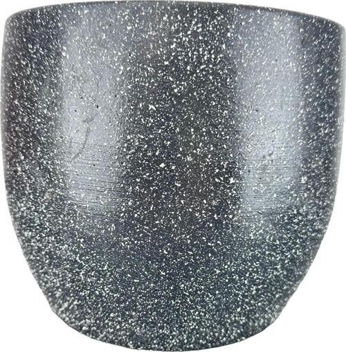 Gri Granit Toprak Saksı Saksılık Salon Çiçeklik - 19 CM