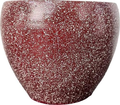 Bordo Granit Toprak Saksı Saksılık Salon Çiçeklik - 15 CM