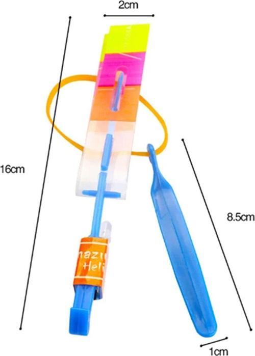 Pilli Led Işıklı Sapan Havada Süzülen Eğlenceli Çocuk Oyuncağı 10 Adet