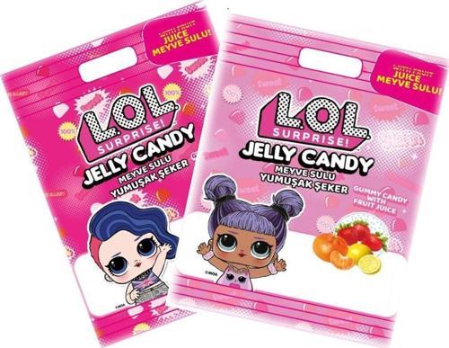 L.O.L Jelly Candy Lisanslı Karakter Meyve Sulu Jelibon 80Gr 24 Adet