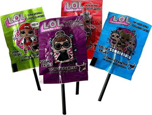 Lisanslı Dil Boyayan Ekşi Lolipop 120 Adet