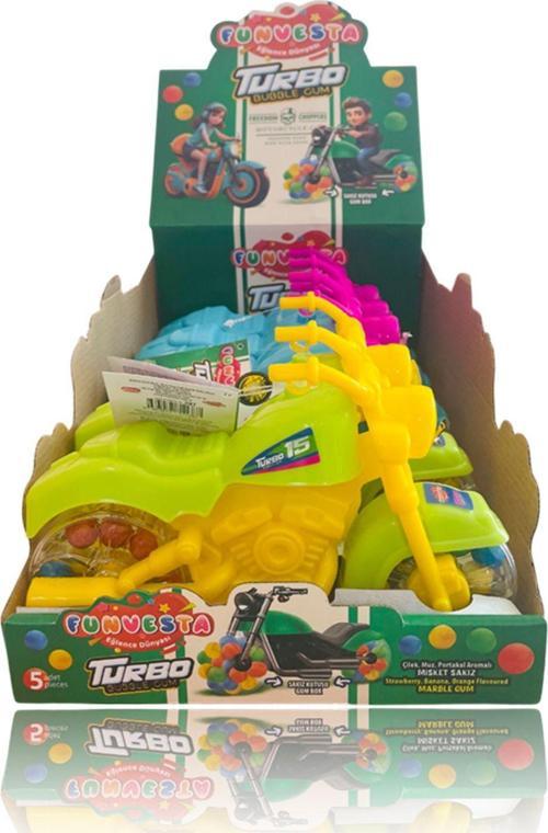 Fun Vesta Turbo Motosiklet Bubble Gum Sakız Makinesi 5 Adet
