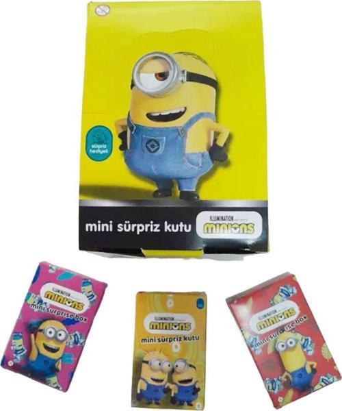 Minions Mini Kutu Eğlenceli Karakterli Sticker Nostajik Mini Kutu 24 Adet
