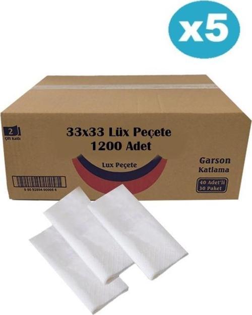 5 Koli 33x24 cm 1/6 Garson Katlama Servis Peçetesi 6000 Adet