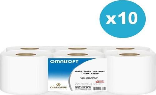 10 Koli Büyük İçten Çekmeli Cimri Tuvalet Kağıdı 30 kg 60 Rulo