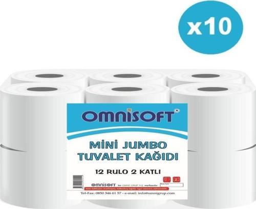 10 Koli Mini Jumbo Tuvalet Kağıdı 120 Rulo