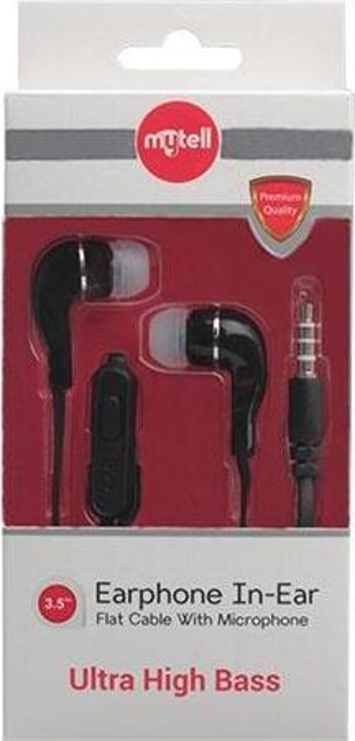 Mytell  Kulaklık Mikrofonlu 3,5 mm - Siyah