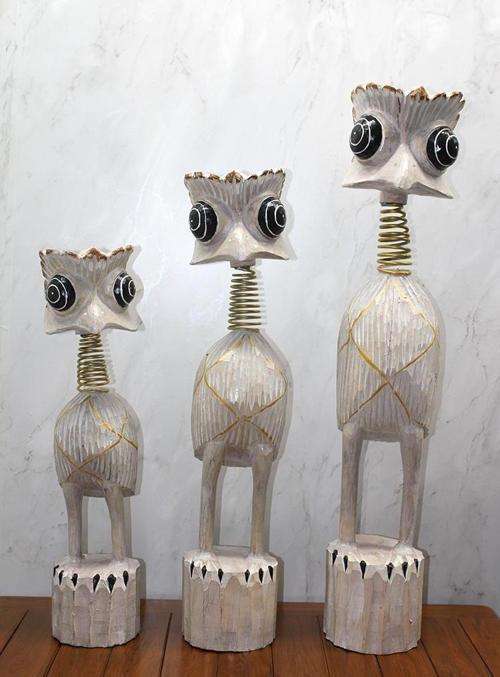 Ahşap 3'Lü Deve Kuşu Seti 90 Cm Trendy:7