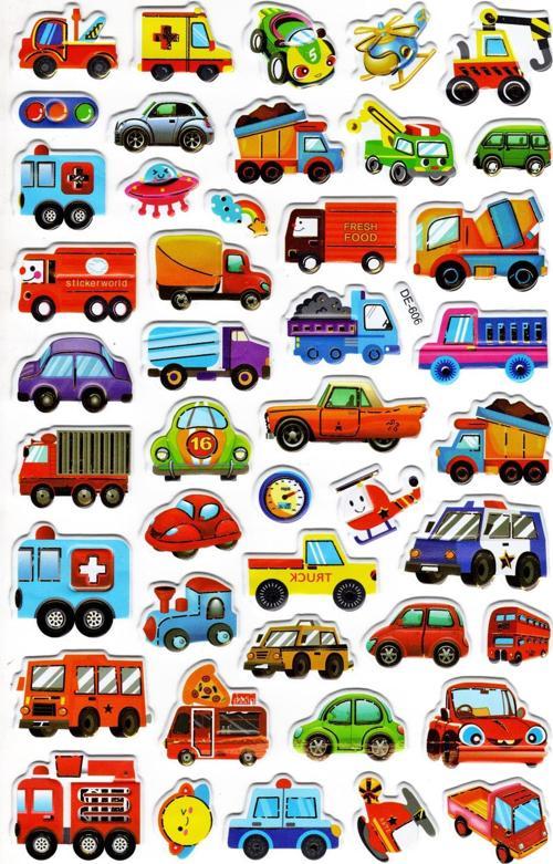 Sticker Kabartmalı Yaldızlı Stiker Çıkartma Etiket (DE606)-16x25 cm- Taşıt araba Helikopter
